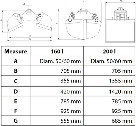 Łyżka wewnętrzna WG_0.16 G2