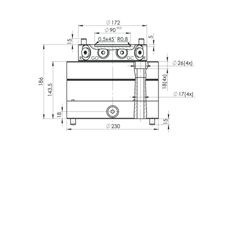 Rotator 5t 2 x flansza praca w poziomie