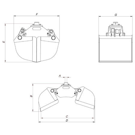 Łyżka chwytakowa do materiałów sypkich  GB160 G2