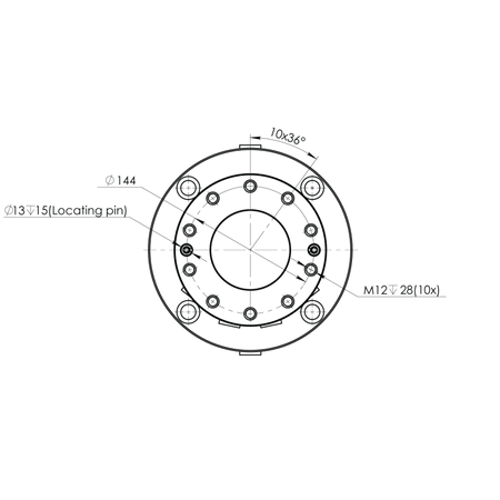 Rotator 5t 2 x flansza praca w poziomie